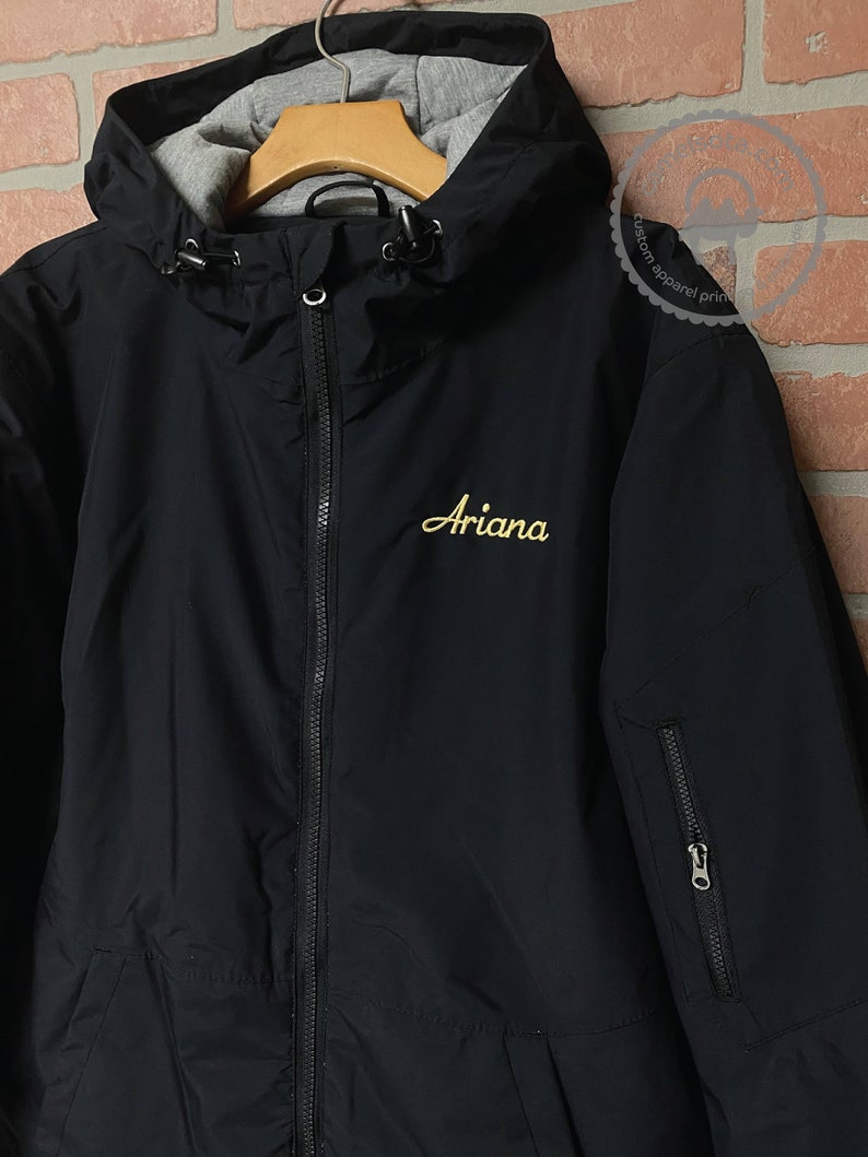 Veste à capuche imperméable isolée Sport-Tek entièrement zippée, broderie, monogramme, uniforme d'équipe brodé pour jeunes, sports pour adultes JST56 image 7