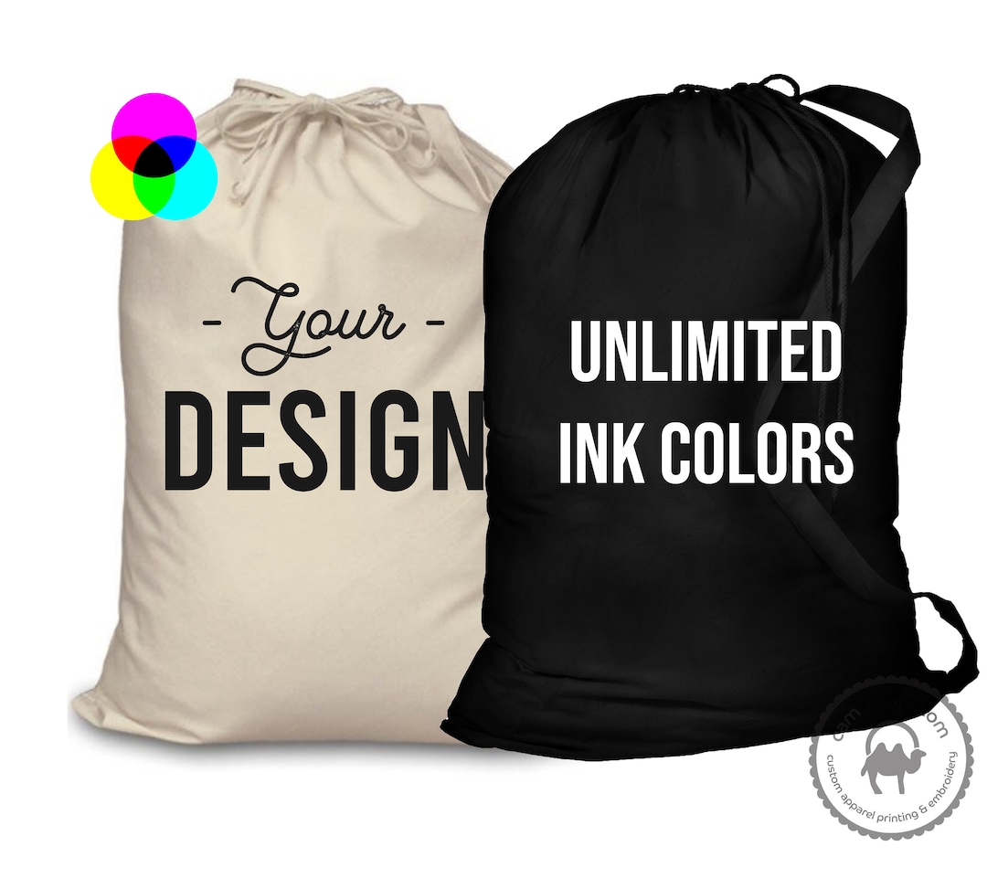 Custom Printed Laundry Bag, Personalized Laundry Bag, Custom Designs