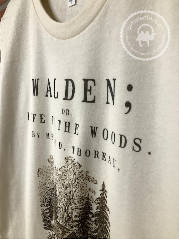Women's T-Shirts [Out of Print] Henry David Thoreau / Walden Scoop Tee (Vintage ) (Womens) Walden Shirt, Walden by Henry David Thoreau Tee, Walden T