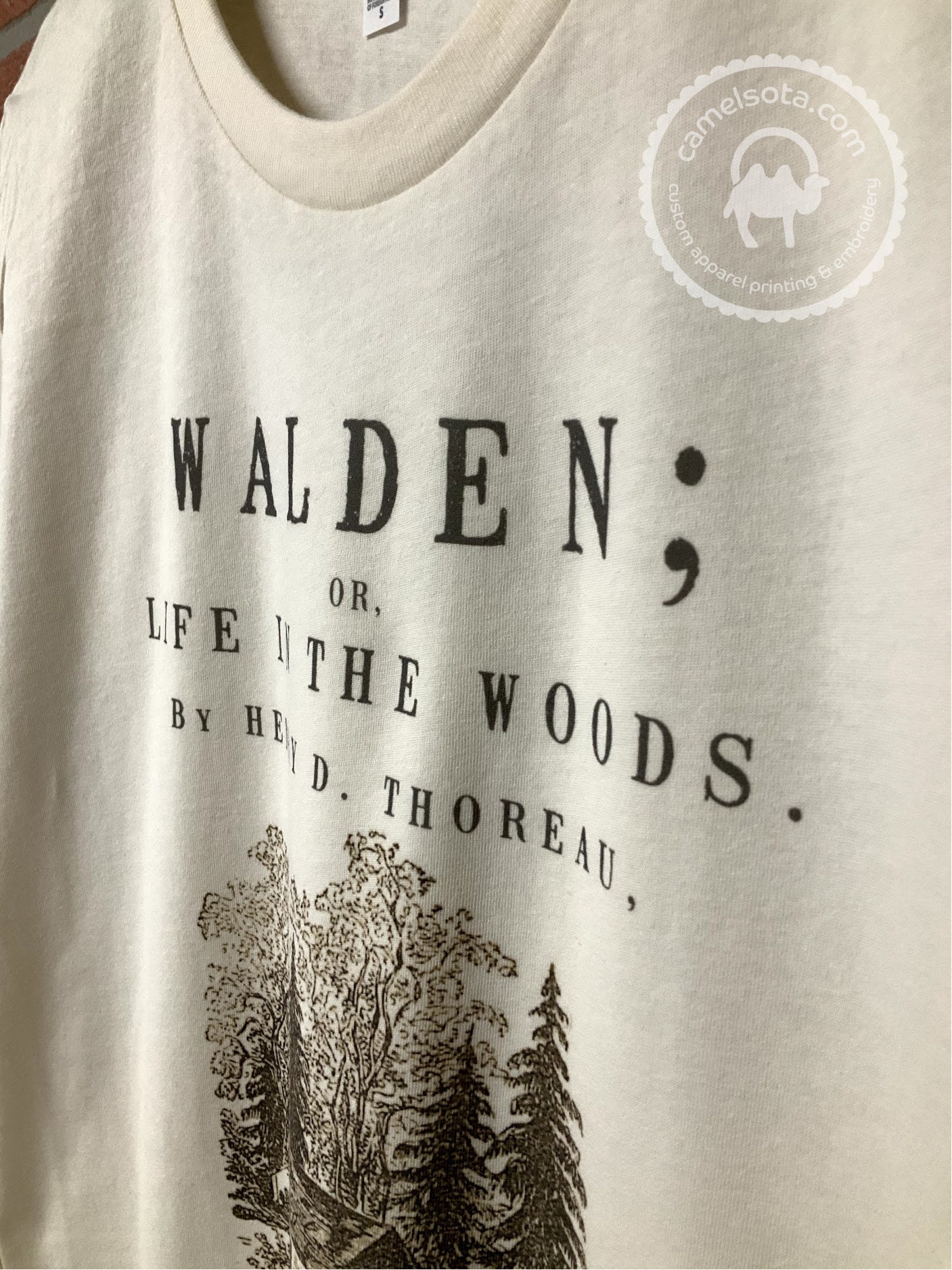 Women's T-Shirts [Out of Print] Henry David Thoreau / Walden Tee (Olive) (Womens) il_fullxfull.2320837797_3j96.jpg