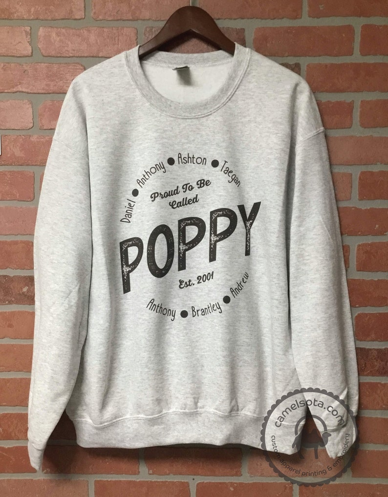 Grandpa Hoodie with Grandkids Names Grandpa Sweatshirt with | Etsy