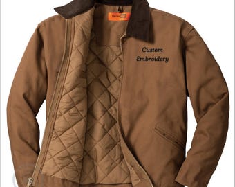 Custom Embroidered Cornerstone Duck Cloth Work Jacket Full-zip