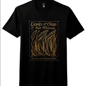 Leaves of Grass by Walt Whitman shirt, Walt Whitman Gift, 1913 Leaves of Grass book cover, Bookish Gift, Poetry Gift, Literary Gift Idea BLACK