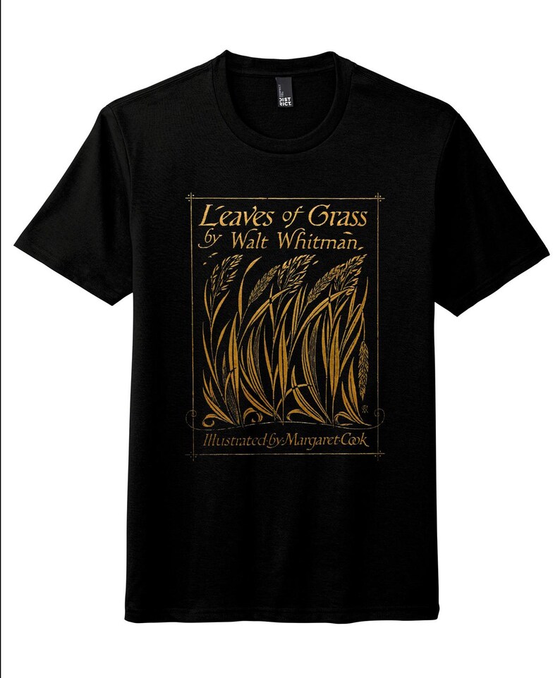 Leaves of Grass by Walt Whitman shirt, Walt Whitman Gift, 1913 Leaves of Grass book cover, Bookish Gift, Poetry Gift, Literary Gift Idea BLACK