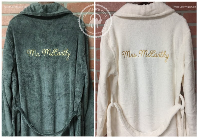 Monogrammed Robe Personalized Robe Custom Embroidered Robe | Etsy