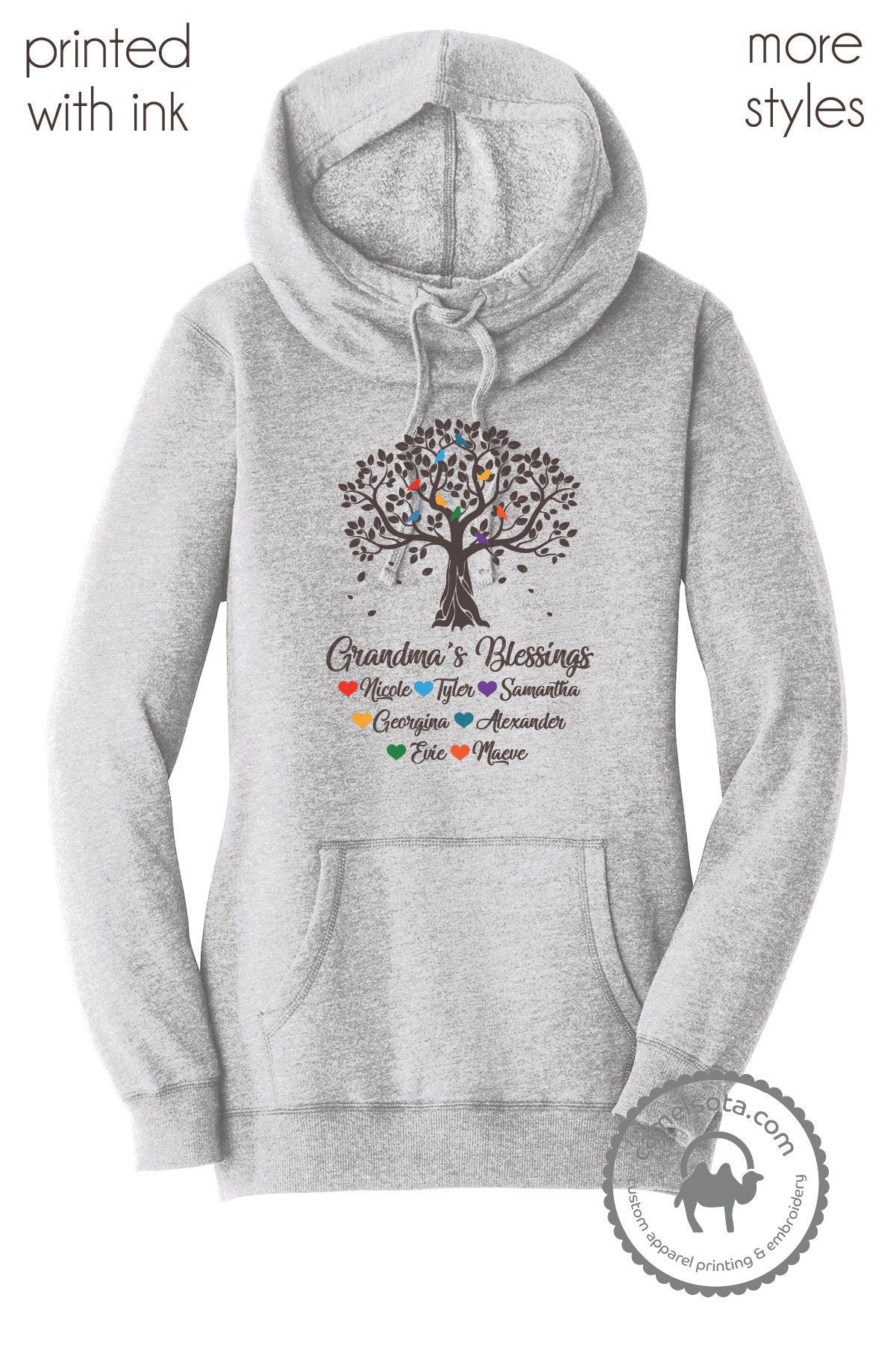 Grandma Tree Hoodie With Grandkids Names Tree Grandma - Etsy Canada