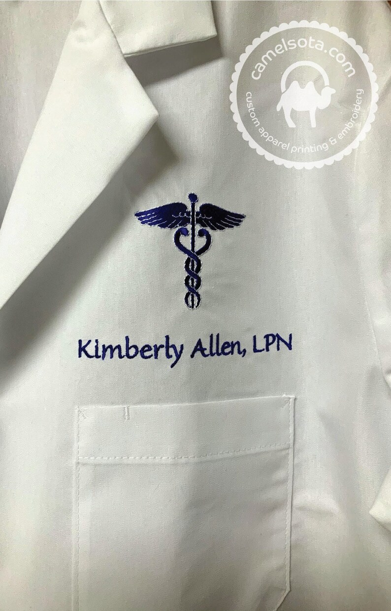 Women's Lab Coat Embroidered Medical Hospital Doctor Nurse Etsy