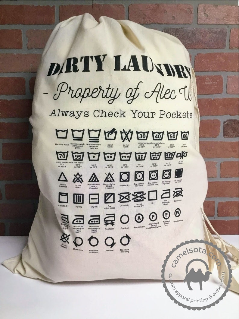 Custom Printed Laundry Bag Personalized Laundry Bag Custom Etsy