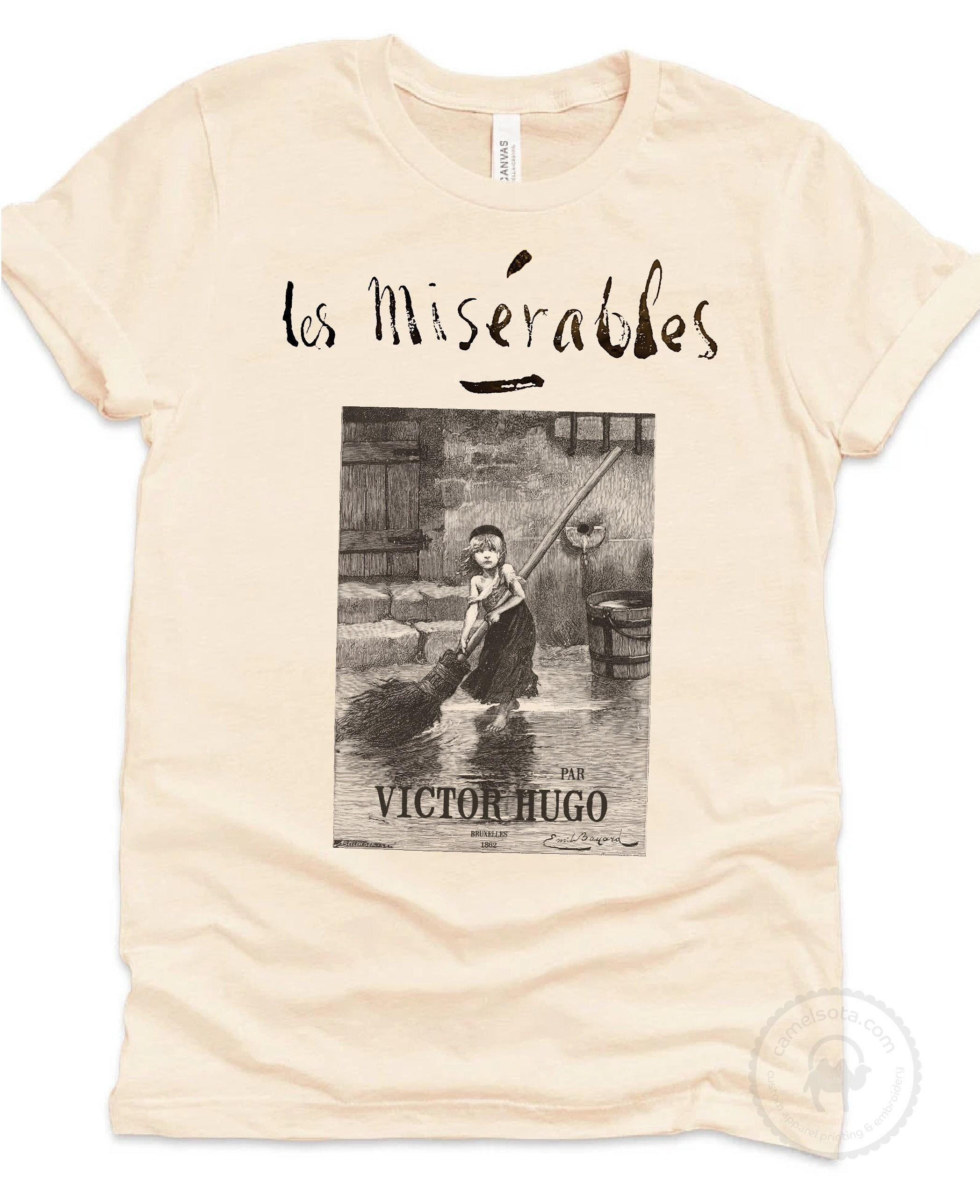 Les Miserables Shirt, Victor Hugo Tee, Literary T-shirt, French