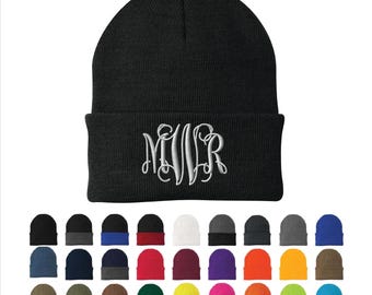 Custom Embroidered Port & Co Knit Beanie CP90 Company Logo Personalized Beanie Monogrammed