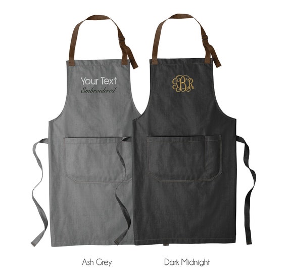 Custom Embroidered Apron Monogrammed Apron Personalized Kitchen