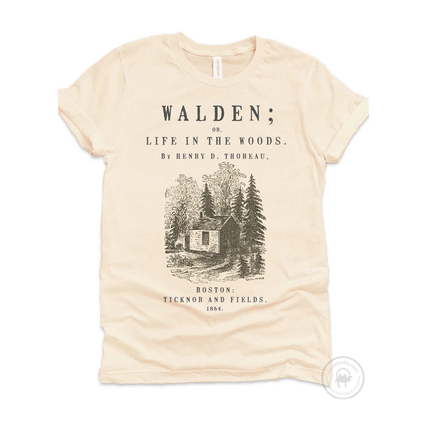 Women's T-Shirts [Out of Print] Henry David Thoreau / Walden Tee (Olive) (Womens) Thoreau T Shirt - Etsy