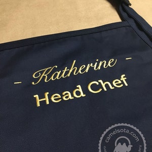 Custom Apron, Custom Embroidered Apron, Custom Monogrammed Apron, Custom Apron Women, Personalized Apron Text, Chef Apron Men, Kids, Ladies