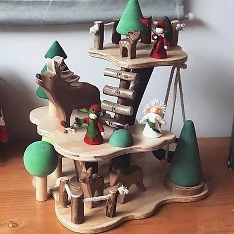 Handmade Wooden Toy Treehouse Etsy