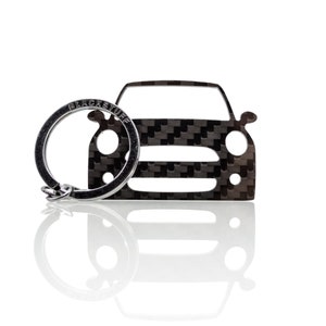 Carbon Fiber Keychain compatible with Cooper S R50 R52 R53 R56 F55 F56 F57 Countryman F60 Paceman JCW R61 Clubman F55