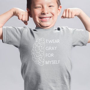 Youth Kids Brain Tumor Shirt Brain Cancer Awareness Shirt Hope Shirt Fundraiser Shirt Mental Health Shirt Cure Shirt Aesthetic Clothes