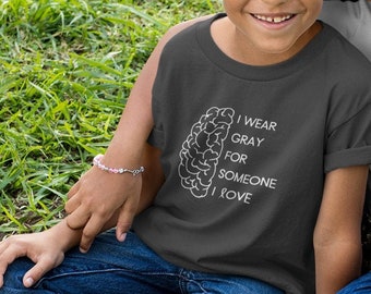 Youth Kids Brain Tumor Shirt Brain Cancer Awareness Shirt Hope Shirt Fundraiser Shirt Mental Health Shirt Cure Shirt Aesthetic Clothes