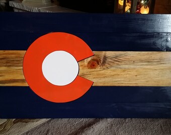 Handmade wood Colorado Flag Item #13