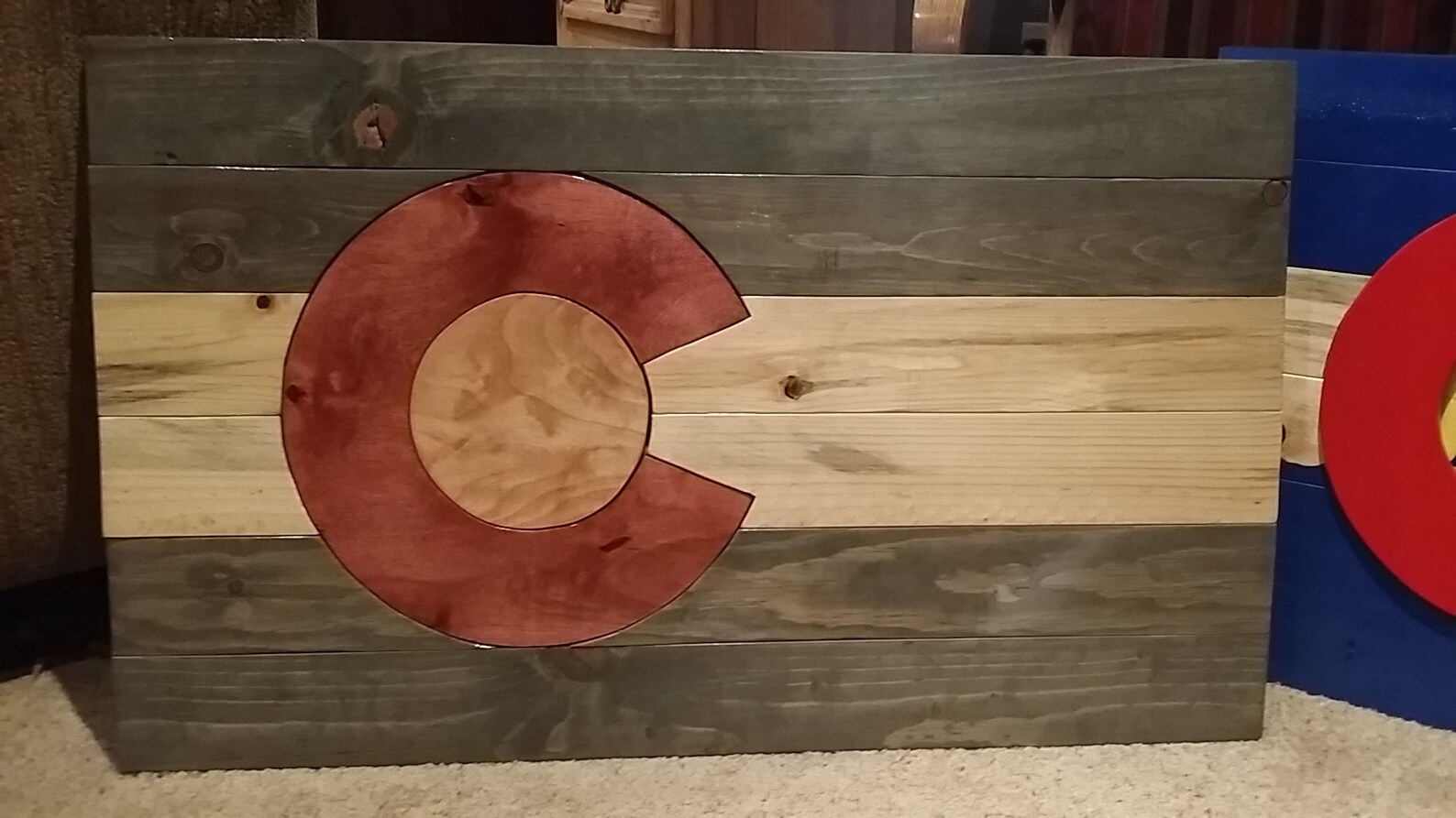 Handmade wood Colorado Flags 7 Etsy