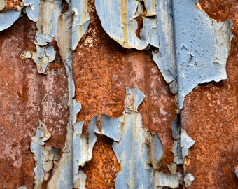 Rust Abstract Photograph, Architectural Print Wall Art, Industrial Art,  Fine Art Photography, Rustic Farmhouse Home Decor, Man Cave Art