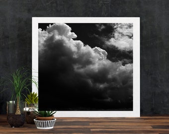 Cloud Art Print, Cloud Poster, Cloud Photo,  Abstract Photography, Black and White  Photo, Minimalist Home Decor,  Wall Art,  Nature Prints