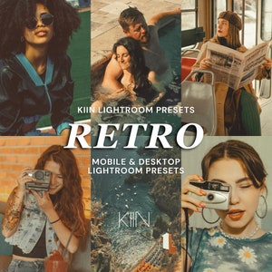 10 RETRO LIGHTROOM PRESETS Aesthetic Preset mobile preset Influencer Presets Vintage Analog Presets 70s Travel Instagram filter Retro preset