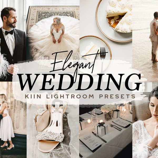 10 CLASSY WEDDING Lightroom Mobile & Desktop Presets Esthétique Preset Professionnel Preset pour Couple Photography Cream Filtre de mariage