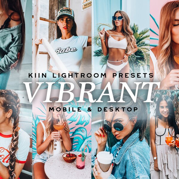 12 VIBRANT LIGHTROOM PRESETS mobile preset bright preset color pop fashion preset travel preset instagram preset influencer preset vibrant