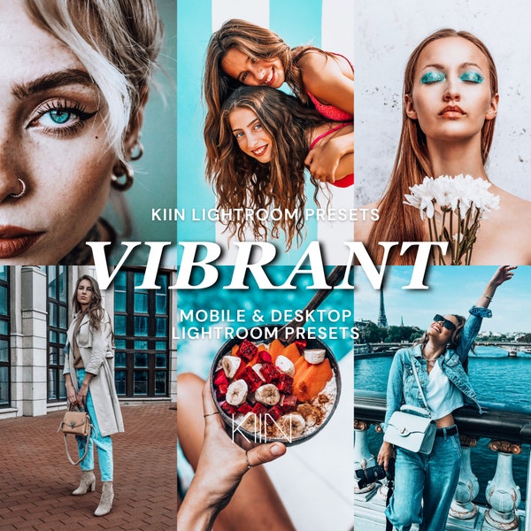 12 VIBRANT LIGHTROOM PRESETS mobile preset bright preset color pop fashion preset travel preset instagram preset influencer preset vibrant