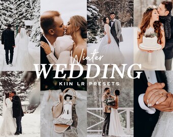 10 WINTER WEDDING LIGHTROOM Presets mobile preset Aesthetic Preset Professional Preset for Couple Photography Cream Wedding filter engaged