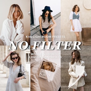 10 NO FILTER Lightroom Presets Mobile Presets Instagram Presets Influencer Presets Blogger Presets Natural Presets Light Airy Presets Subtle