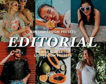 10 EDITORIAL LIGHTROOM PRESETS mobile Presets Instagram Presets Fashion Presets Influencer Statement-Presets 70s Presets Lebendige Presets