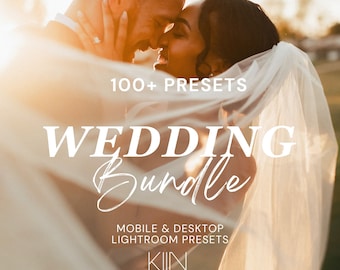 100+ WEDDING PRESET BUNDLE- Mobile and Desktop - Professional Preset for Couple Photography, Boho Wedding Filter Moody Preset, Elopement