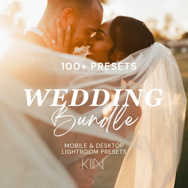 100+ WEDDING PRESET BUNDLE- Mobile and Desktop - Professional Preset for Couple Photography, Boho Wedding Filter Moody Preset, Elopement