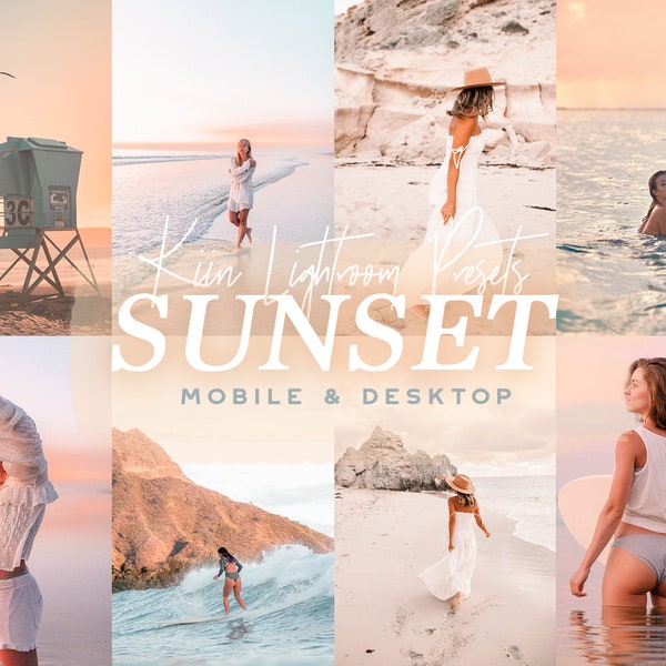 10 SUNSET LIGHTROOM PRESETS Mobile Preset Instagram Preset Influencer Preset Presets Warmes Licht Sunset Preset Beach Aesthetic Preset