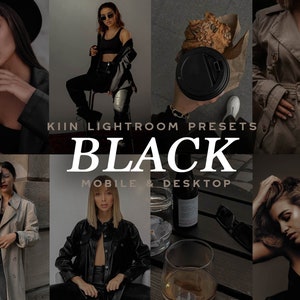 10 PREAJUSTES NEGROS Ajustes preestablecidos de LIGHTROOM Ajustes preestablecidos móviles Ajustes preestablecidos de estética oscura Ajustes preestablecidos de influencer Ajustes preestablecidos mínimos de Blogger Filtro de Instagram Moody