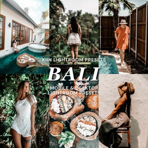 10 BALI PRESETS LIGHTROOM Presets Mobile Preset moody green travel beach tropical presets vacation instagram filter pool bikini presets