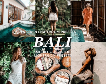 10 BALI PRESETS LIGHTROOM Presets Mobile Preset stimmungsvoll grün Reise Strand tropische Voreinstellungen Urlaub Instagram Filter Pool Bikini Presets