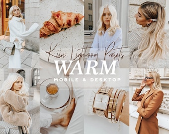 12 WARM & COZY LIGHTROOM PRESETs Mobile Presets Blogger Instagram Preset Filter Soft Family Preset Airy Influencer Fall Aesthetic Preset