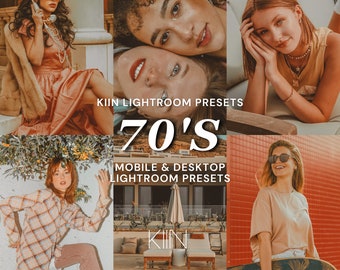 15 70's VIBES LIGHTROOM PRESETS Mobile Presets Vintage presets Aesthetic Retro presets Instagram Filter Lifestyle Analog Film preset 1970s