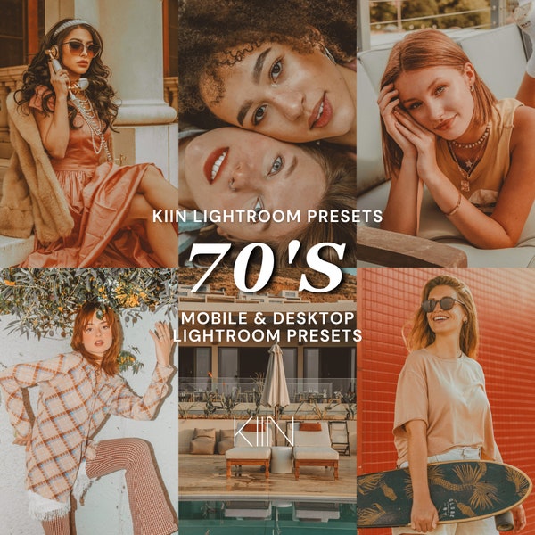 15 70's VIBES LIGHTROOM PRESETS Mobile Presets Vintage presets Aesthetic Retro presets Instagram Filter Lifestyle Analog Film preset 1970s