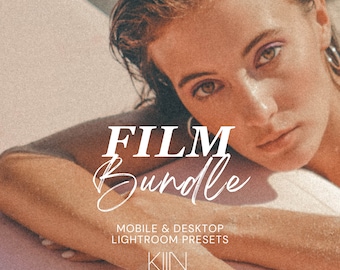 120+ FILM PRESET BUNDLE - Mobile und Desktop - Professionelle ästhetische Vintage Voreinstellungen, 35mm Voreinstellung, Sofortbildkamera, Blogger-Filter, Reisen