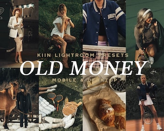 10 OLD MONEY PRESETS Lightroom Presets Luxury Aesthetic Fashion Presets Vintage 35mm Film Grain Filter Classy Presets Xmas Presets