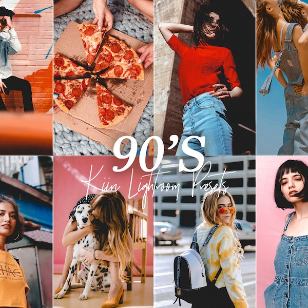 10 Vintage 90'S LIGHTROOM PRESETS Mobile Preset Desktop Presets Influencer Preset Film Preset Kodak preset Instagram Filter retro preset