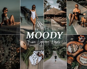 15 préréglages MOODY LIGHTROOM, préréglages mobiles, filtre Instagram, préréglages vsco, préréglages de voyage, préréglages de voyage Moody, filtre esthétique sombre