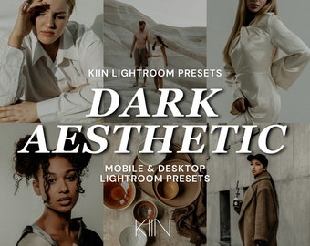 10 dunkle ästhetische PRESETS Lightroom Presets Mobile Preset Moody Influencer Preset Minimal Instagram Filter Beige Aesthetic Preset Minimal