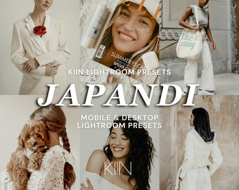 10 JAPANDI AESTHETIC Lightroom PRESETS mobile preset Fashion Influencer Presets Neutral Presets Scandinavian Instagram filter