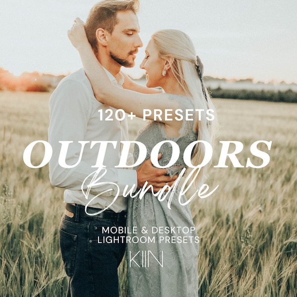 120+ OUTDOOR PRESET BUNDLE - Mobile und Desktop - Professionelle Presets, Natürliche Familien Blogger Preset, Cremig, Warm, Erdig, Rustikaler Filter