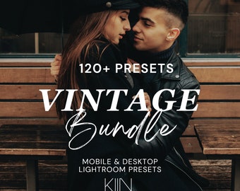 120+ VINTAGE PRESET BUNDLE, Presets Mobile, Moody Presets Blogger Presets Warm Braun Presets Film Presets Retro Presets Vsco Preset-Filter