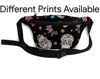 Funny Skull Skaters Sport Waist Pack Fanny Pack Adjustable For Travel Funny Skull Skaters Sport Waist Pack Fanny Pack Adjustable For Travel